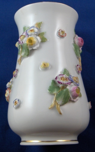 Meissen Small Applied Flowers Vase 2 6900